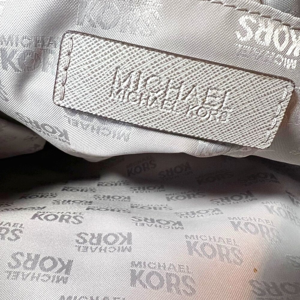 Michael Kors Jet Set Nylon Large Tote/Satchel/Shoulder Purse-Light Gray-Adjust - Picture 5 of 16